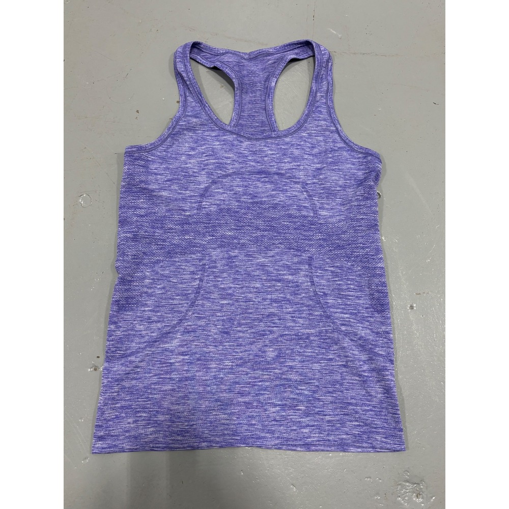 Lululemon Swiftly Tech Racerback Tank Top Purple Space Dye Size 8 Athletic Yoga